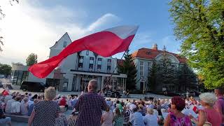 Śpiewanie pieśni patriotycznych w Zielonej Górze 150823 [upl. by Enomyar621]