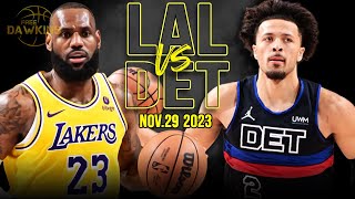 Los Angeles Lakers vs Detroit Pistons Full Game Highlights  Nov 29 2023  FreeDawkins [upl. by Amador272]