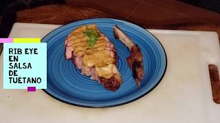 SALSA DE TUÉTANO BAÑANDO UN RIB EYE NO APTA PARA CARDÍACOS [upl. by Eisaj141]