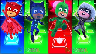 Owlette 🆚️ Gekko 🆚️ Catboy 🆚️ Luna Girl  PJ Masks 🎶 Tiles Hoo EDM Rush [upl. by Hirasuna457]