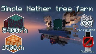 My simple yet very efficient nether tree farm [upl. by Eintihw]