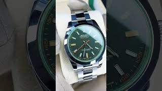 Rolex Milgauss both Blue and Black Dial 116400GV up close [upl. by Dnilasor18]