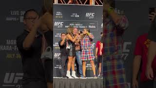 Amanda Nunes Face Off With Julianna Pena UFC 277 [upl. by Knarf]