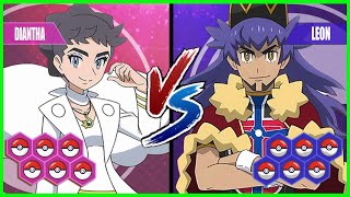 Pokemon Battle Pedia Diantha Vs Leon [upl. by Tallu]