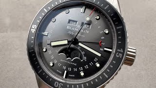 Blancpain Fifty Fathoms Bathyscaphe Quantième Complet Phases De Lune 5054121098S Watch Review [upl. by Young635]