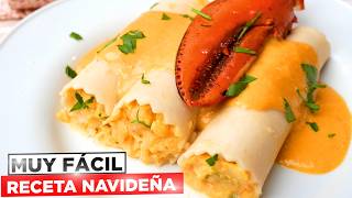 ¡El PLATO ESTRELLA de NOCHEBUENA 🎅😍 CANELONES de MARISCO con Bogavante 😋🌯 ¡Tienes que probarlos [upl. by Aloap]