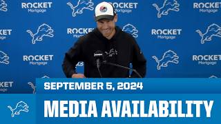 Detroit Lions coordinators meet with the media  September 5 2024 [upl. by Barbe]