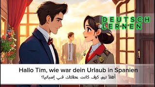 Hören amp sprechen B1  تعلم الألمانية  حوارات [upl. by Drofniw]