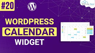 How To Use Calendar Widget on WordPress  WordPress Widget Tutorial [upl. by Bussey]