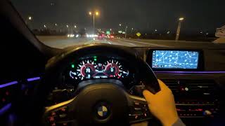 2018 BMW M550i xDrive 049795 highway test drive [upl. by Ahseenal]