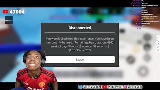 iShowSpeed Gets Banned for 1000 Years On Roblox For Hacking 😂 [upl. by Kaule793]