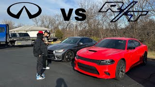 Infiniti Q50 37 Vs 2020 Dodge Charger RT race [upl. by Eilra816]