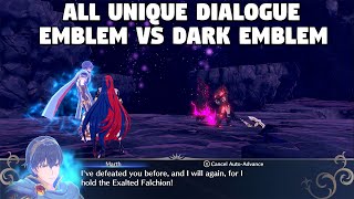 Fire Emblem Engage  ALL Emblem vs Dark Emblem Unique Dialogue [upl. by Aniraad720]