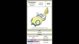 DUNSPARCE IS NOT A BUG TYPE [upl. by Wileen]