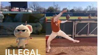 NCAA Softball Replant  Illegal Pitch Breakdown [upl. by Aisereht]