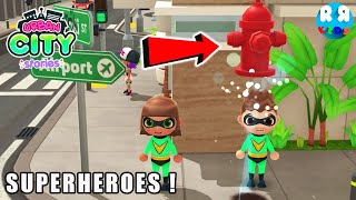 Urban City Stories  Superheroes Save the City from Water Hydrant  iPad Gameplay [upl. by Xyno64]