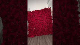 Obsessed with watching these walls piece together 🌹 Beautiful Flower Wall！Wedding Flower Wall Decor [upl. by Saul]