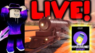 Getting HyperYellow Lvl2 From PITY LIVE  Roblox Jailbreak [upl. by Ieluuk]