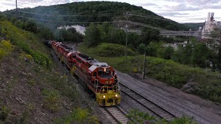 Five GP382s Thrashing in Notch 8 wBPRR WAJO  7262024 [upl. by Anairda]