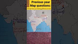 Map Questions of Previous Year Geog class 10 ch5 Minerals amp Energy Resources 2023boardexam [upl. by Joline]