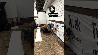 Using a nailer upside down to install vinyl siding Siding tips siding adapter [upl. by Natanhoj]