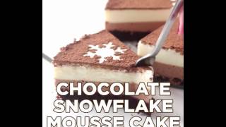 how to make Chocolate Snowflake Mousse Cakerecipe for mousse dessert chocolate moose recipe [upl. by Julide]