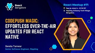 Codepush Magic Effortless OvertheAir Updates for React Native by Sweta Tanwar [upl. by Cinomod723]