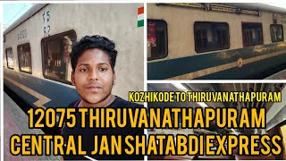 12075 Kozhikode thiruvanathapuram central Jan shatabdi express review in malayalam kerala train vlog [upl. by Ahtanoj356]