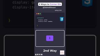 🔥3 Ways to Center Div  Master the art of div centering with these 3 easy CSS technique  Web Design [upl. by Milburt]