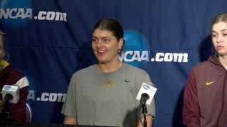 Press Conference Gopher StudentAthletes Preview NCAA Volleyball Tournament [upl. by Enelhtak]