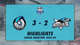 Spartiates de Marseille 32 Rapaces de Gap  Highlights  Synerglace Ligue Magnus 202324 [upl. by Christmas12]