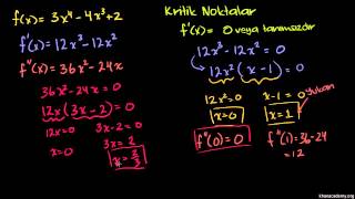 Analiz Kullanarak Grafik Çizme Örnek 1 Kalkülüs  Türev Uygulamaları Matematik [upl. by Sakul]