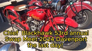 Davenport 2024 antique motorcycle swap meet last day [upl. by Accebber]