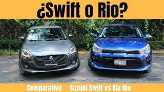 Comparativa  Suzuki Swift vs KIA Rio  Motoren Mx [upl. by Zavala]