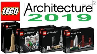 All LEGO Architecture Sets 2019  Lego Speed Build Review [upl. by Connel378]