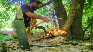 PESCA Y COCINA Aventura y supervivencia por hermoso río PESCA URBANA [upl. by Eseuqram]