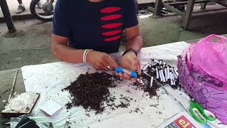 How to make Mapacho tobacco in Iquitos Peru [upl. by Lemrahs]