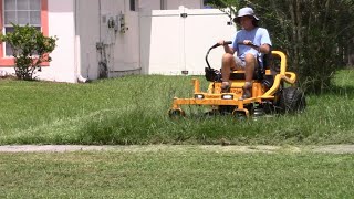 Mowing Tall Thick Grass with a Brand New Cub Cadet Zero Turn [upl. by Nodlew]