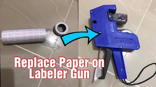 How To Replace Price Tag Paper Into a Labeler Gun Model MX 5500 20 x12mm Quick Tutorial Tips [upl. by Lamoureux]