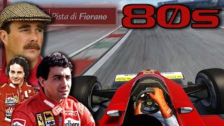 FERRARI F1 ONBOARD a FIORANO dal 1950 al 2024  PARTE 4 anni 80 [upl. by Yatnuahc]