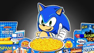 Sonic the Hedgehog 3  SONIC Convenience Store BLUE Food Mukbang Animation  ASMR [upl. by Bernete]