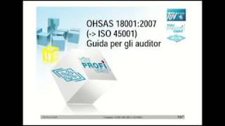 Corso OHSAS 180012007 SIstema di Gestione Salute e SIcurezza [upl. by Ummersen]