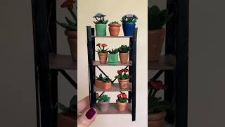 Minyatür Raflı Çiçeklik🌸 DIY Miniature Flower Stand🪴 sanat meyzileyoutubeshorts hobi [upl. by Euphemiah]