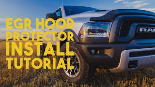 EGR Hood Protector RAM 1500 Install Tutorial [upl. by Auginahs]