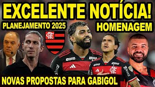 EXCELENTE NOTÍCIA NO FLAMENGO NOVAS PROPOSTAS NA MESA DE GABIGOL HOMENAGEM NA GÁVEA PARA ÍDOLO E [upl. by Zischke]