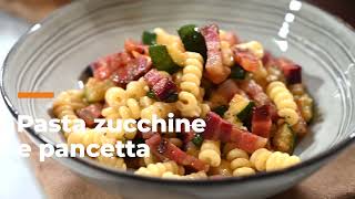 Pasta pancetta e zucchine  un primo facile e veloce [upl. by Llehcar494]