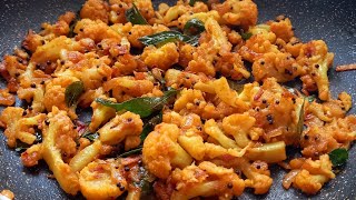 Cauliflower poriyal in tamil  Simple Cauliflower fry  Cauliflower recipes [upl. by Aubyn764]