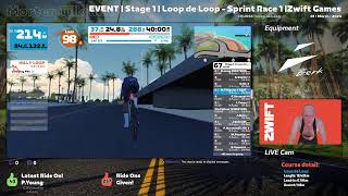 Zwift  Stage 1  Loop de Loop  Sprint Race 1 Zwift Games [upl. by Dirk207]