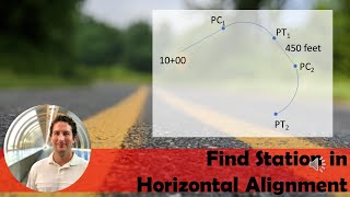 Find the Station of the PT  Horizontal Alignment [upl. by Osnerol740]