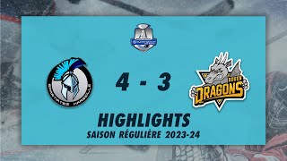 Spartiates de Marseille 43 Dragons de Rouen  Highlights  Synerglace Ligue Magnus 202324 [upl. by Atinej]